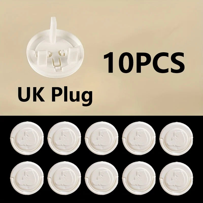10pcs Baby Safety Socket Cover Childproof Outlet Plug Protector Anti Electric Shock Power Socket Hole Protection Cap