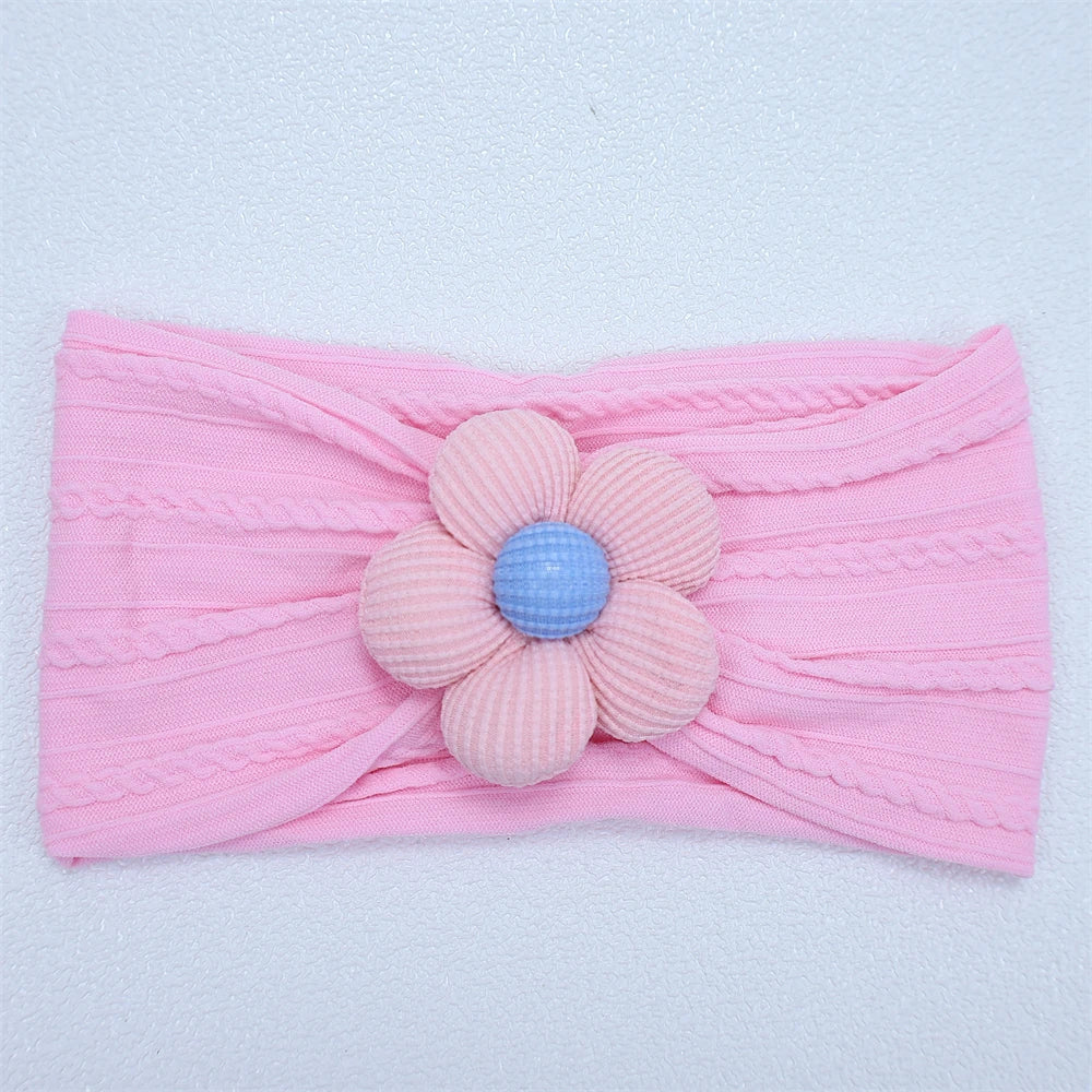 New Flower Nylon Girl Hairband Elastic Soft Baby Headband for Children Turban Headwear for Newborn Baby Kids Hair Accessories