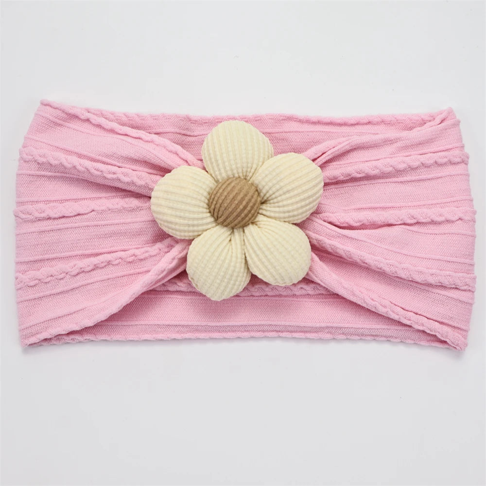 New Flower Nylon Girl Hairband Elastic Soft Baby Headband for Children Turban Headwear for Newborn Baby Kids Hair Accessories