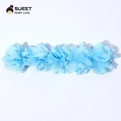Pink Baby Flower Headband Pink Chiffon Hair Bands Handmade DIY Headwear Hair Accessories for Kids Children Newborn Toddler