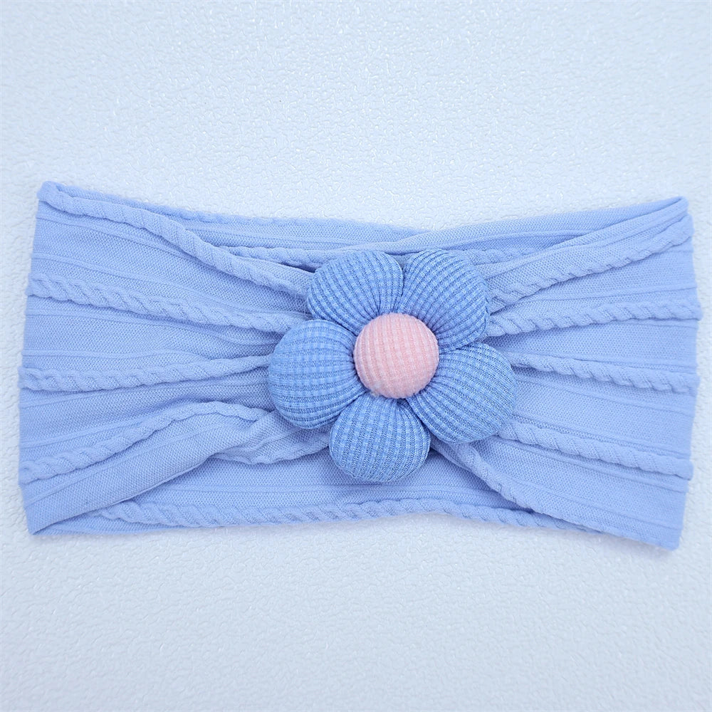 New Flower Nylon Girl Hairband Elastic Soft Baby Headband for Children Turban Headwear for Newborn Baby Kids Hair Accessories