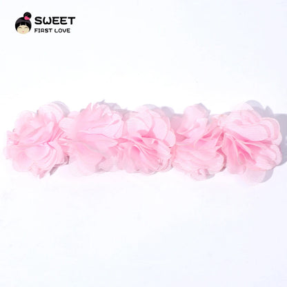 Pink Baby Flower Headband Pink Chiffon Hair Bands Handmade DIY Headwear Hair Accessories for Kids Children Newborn Toddler