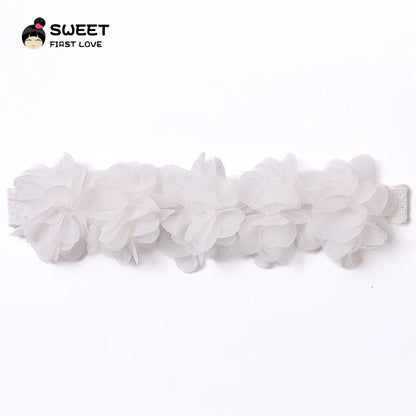 Pink Baby Flower Headband Pink Chiffon Hair Bands Handmade DIY Headwear Hair Accessories for Kids Children Newborn Toddler