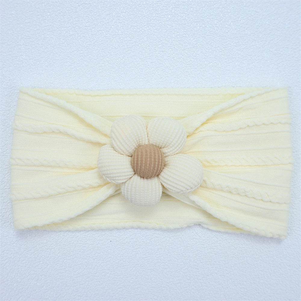 New Flower Nylon Girl Hairband Elastic Soft Baby Headband for Children Turban Headwear for Newborn Baby Kids Hair Accessories