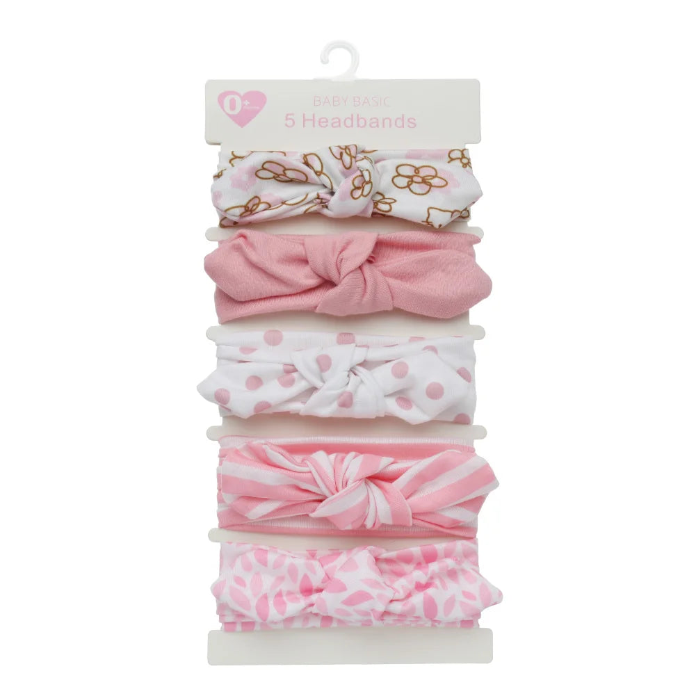 5Pcs/Lot Rabbit Ear Baby Headbands For Newborn Boys Girls Cotton Elastic Hair Bands Kids Hair Tie Bows Knot Headwraps Headwear