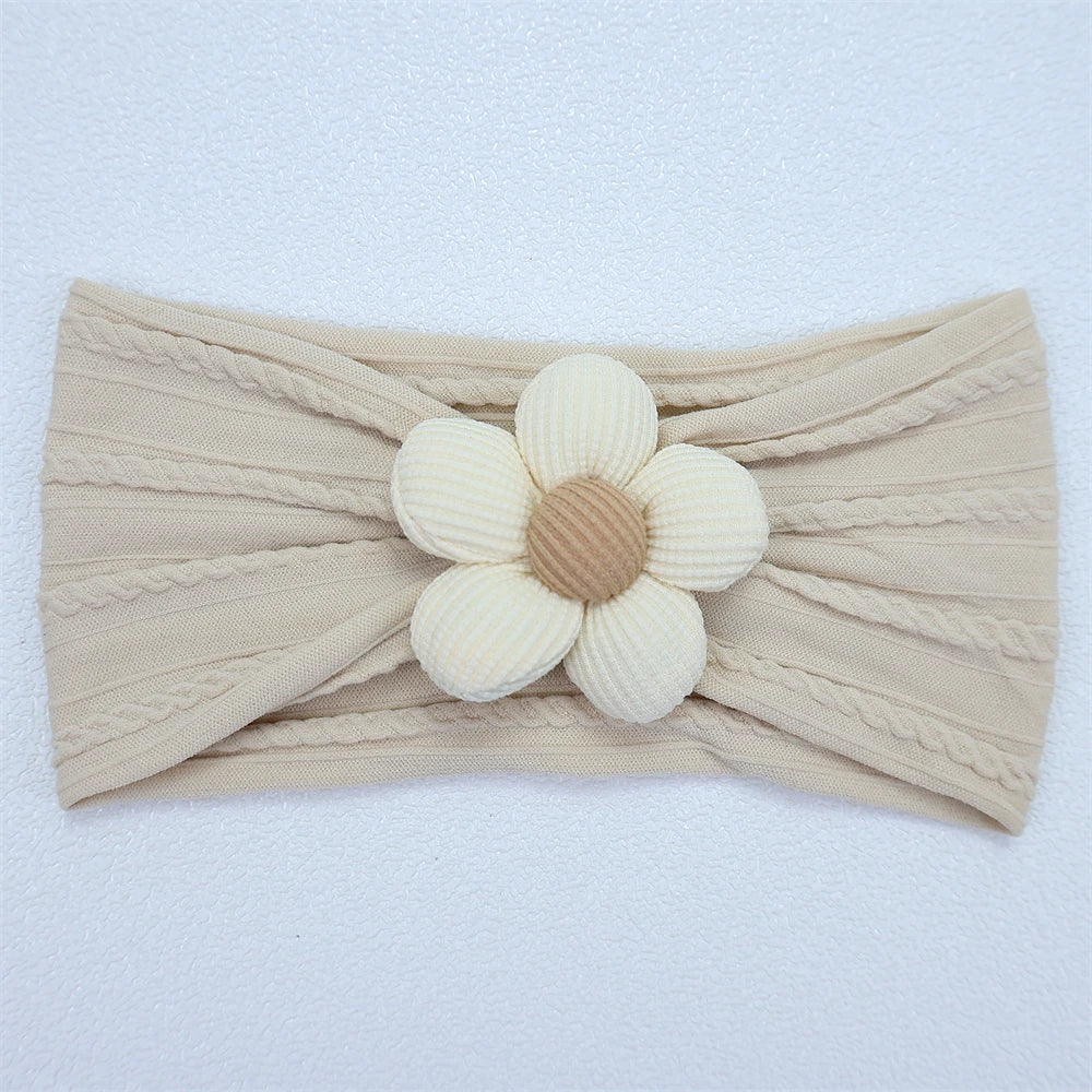 New Flower Nylon Girl Hairband Elastic Soft Baby Headband for Children Turban Headwear for Newborn Baby Kids Hair Accessories