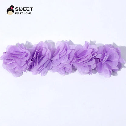 Pink Baby Flower Headband Pink Chiffon Hair Bands Handmade DIY Headwear Hair Accessories for Kids Children Newborn Toddler
