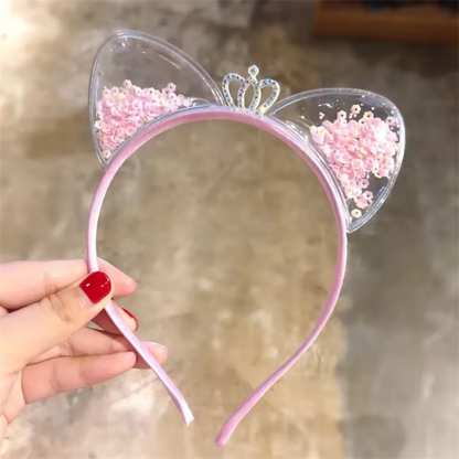 Cute Shining Sequin Cat Ears Hairband for Girls Sweet Princess Headband Kids Fashion Hair Accessories Gift Headwear
