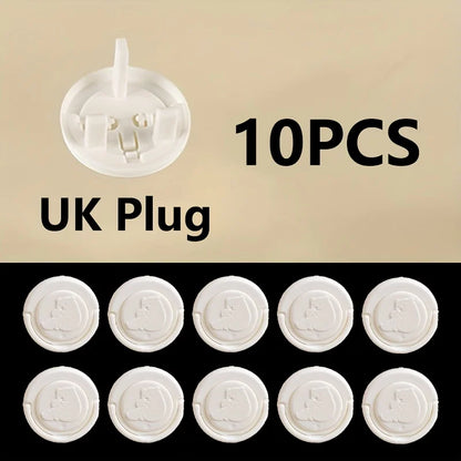10pcs Baby Safety Socket Cover Childproof Outlet Plug Protector Anti Electric Shock Power Socket Hole Protection Cap